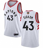 Raptors 43 Pascal Siakam White 2019 NBA Finals Swingman Jersey,baseball caps,new era cap wholesale,wholesale hats